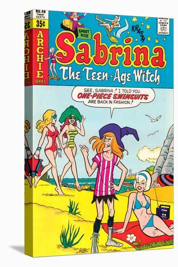 Archie Comics Retro: Sabrina The Teenage Witch Comic Book Cover No.48 (Aged)-null-Stretched Canvas
