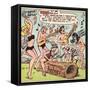 Archie Comics Retro: The Archies Comic Panel; The Prehistoric Archies (Aged)-null-Framed Stretched Canvas