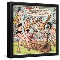 Archie Comics Retro: The Archies Comic Panel; The Prehistoric Archies (Aged)-null-Framed Poster