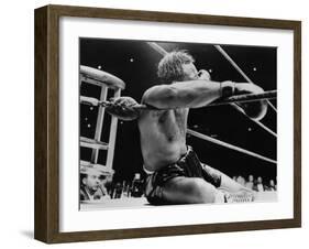 Archie Moore Knocked Out by Heavyweight Champion Rocky Marciano-null-Framed Photo