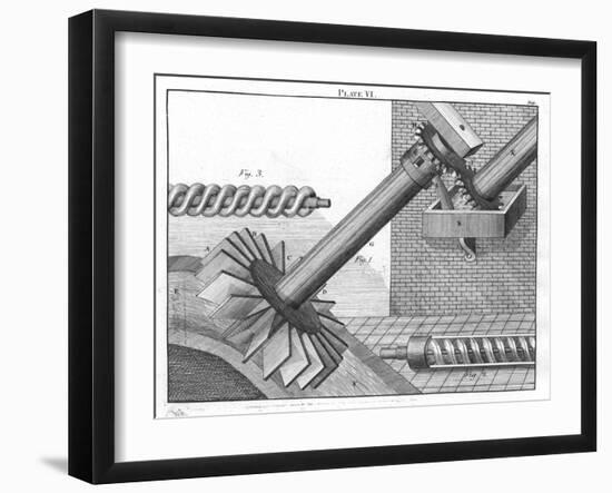 Archimedean Screws for Raising Water from One Level to Another, 1805-null-Framed Giclee Print