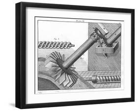 Archimedean Screws for Raising Water from One Level to Another, 1805-null-Framed Giclee Print