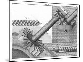 Archimedean Screws for Raising Water from One Level to Another, 1805-null-Mounted Giclee Print