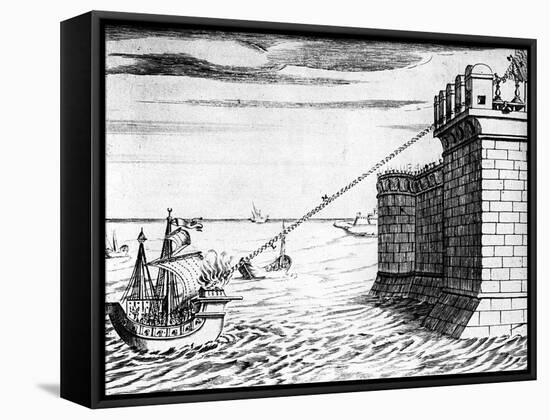 Archimedes' Burning Mirror, Device Used at the Siege of Syracuse, 215-212 BC-null-Framed Stretched Canvas