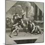Archimedes Drawing Geometric Figures During the Sacking of Syracuse-Sebastien Bourdon-Mounted Giclee Print