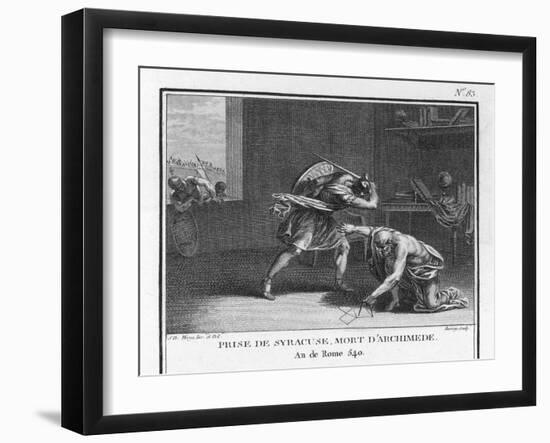 Archimedes Greek Mathematician and Inventor-Auvray-Framed Art Print