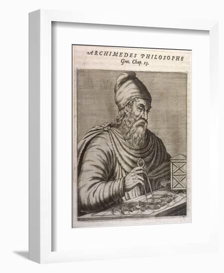 Archimedes Greek Mathematician and Inventor-Andre Thevet-Framed Art Print