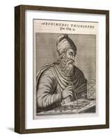 Archimedes Greek Mathematician and Inventor-Andre Thevet-Framed Art Print