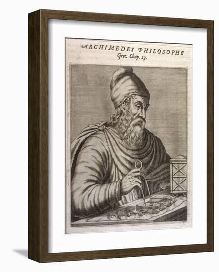 Archimedes Greek Mathematician and Inventor-Andre Thevet-Framed Art Print