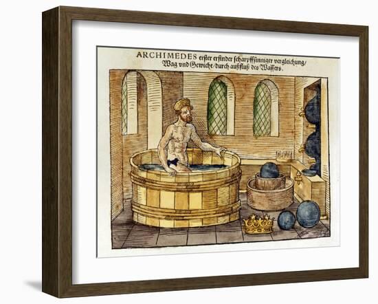 Archimedes in His Bath, 1547-Archimedes Archimedes-Framed Giclee Print