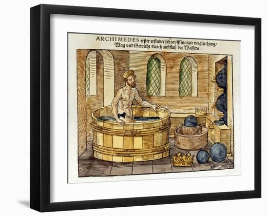 Archimedes in His Bath, 1547-Archimedes Archimedes-Framed Giclee Print