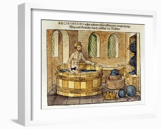 Archimedes in His Bath, 1547-Archimedes Archimedes-Framed Giclee Print