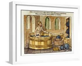 Archimedes in His Bath, 1547-Archimedes Archimedes-Framed Giclee Print