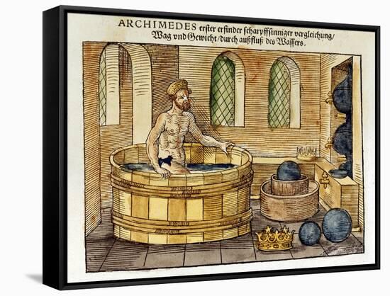 Archimedes in His Bath, 1547-Archimedes Archimedes-Framed Stretched Canvas