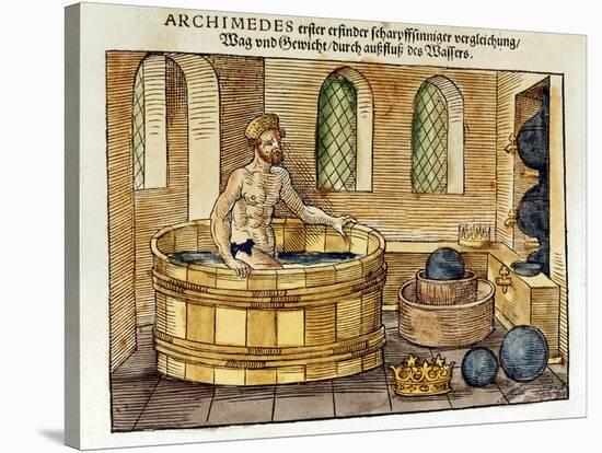 Archimedes in His Bath, 1547-Archimedes Archimedes-Stretched Canvas