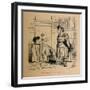 'Archimedes taking a Warm Bath', 1852-John Leech-Framed Giclee Print