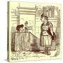 Archimedes Taking a Warm Bath, Illustration from 'The Comic History of Rome'-English-Stretched Canvas