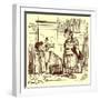 Archimedes Taking a Warm Bath, Illustration from 'The Comic History of Rome'-English-Framed Giclee Print