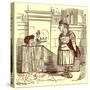 Archimedes Taking a Warm Bath, Illustration from 'The Comic History of Rome'-English-Stretched Canvas