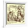 Archimedes Taking a Warm Bath, Illustration from 'The Comic History of Rome'-English-Framed Giclee Print