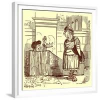 Archimedes Taking a Warm Bath, Illustration from 'The Comic History of Rome'-English-Framed Giclee Print