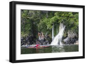 Archipelago De Los Chonos, Man Sea Kayaking, Aysen, Chile-Fredrik Norrsell-Framed Photographic Print