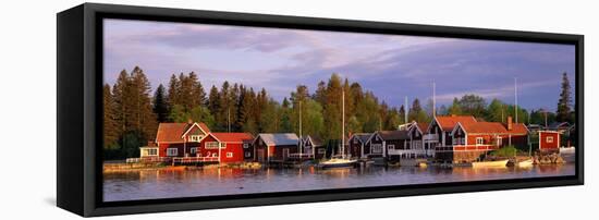 Archipelago Fishing Village on Alnoen Sweden-null-Framed Stretched Canvas
