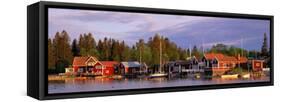 Archipelago Fishing Village on Alnoen Sweden-null-Framed Stretched Canvas