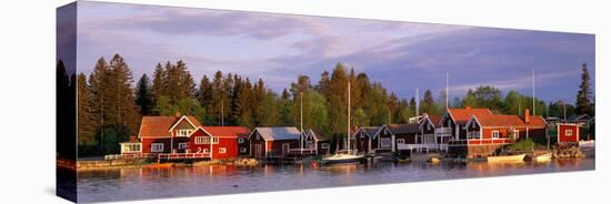 Archipelago Fishing Village on Alnoen Sweden-null-Stretched Canvas