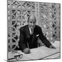 Architect Edward D. Stone Sitting in His Office-Dmitri Kessel-Mounted Photographic Print