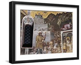 Architect Hiram and Construction of Tower of Babel, Scene from Stories of Genesis, 1375-1378-Giusto de' Menabuoi-Framed Giclee Print