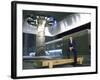 Architect Ramirez Vazquez Standing in Lobby of National Museum of Anthropology, Which He Designed-John Dominis-Framed Premium Photographic Print