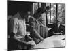 Architect Richard Neutra Going over Designs with Staff-Ed Clark-Mounted Photographic Print