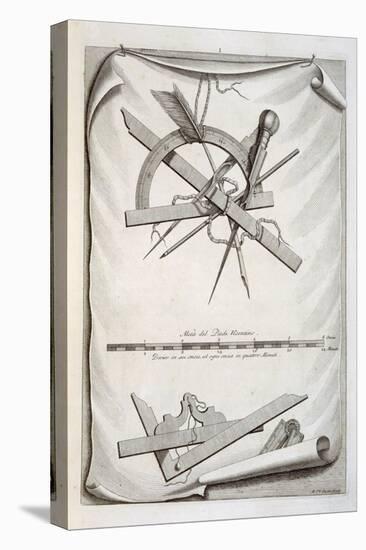 Architects' and Surveyors' Tools, a Trompe L'Oeuil-Michael van der Gucht-Stretched Canvas