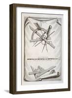 Architects' and Surveyors' Tools, a Trompe L'Oeuil-Michael van der Gucht-Framed Giclee Print