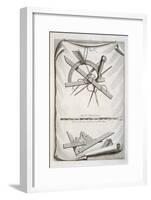 Architects' and Surveyors' Tools, a Trompe L'Oeuil-Michael van der Gucht-Framed Giclee Print
