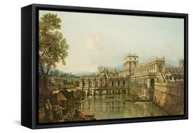 Architectural Capriccio, C.1765-Bernardo Bellotto-Framed Stretched Canvas