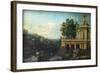 Architectural Capriccio with a Palace, C. 1766-Bernardo Bellotto-Framed Giclee Print