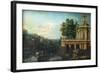 Architectural Capriccio with a Palace, C. 1766-Bernardo Bellotto-Framed Giclee Print