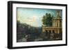 Architectural Capriccio with a Palace, C. 1766-Bernardo Bellotto-Framed Giclee Print