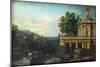 Architectural Capriccio with a Palace, C. 1766-Bernardo Bellotto-Mounted Giclee Print