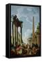 Architectural Capriccio with a Preacher in the Ruins, c.1745-Giovanni Paolo Pannini-Framed Stretched Canvas