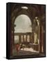 Architectural Capriccio with Oriental Figures-Jan Baptist Weenix-Framed Stretched Canvas