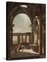 Architectural Capriccio with Oriental Figures-Jan Baptist Weenix-Stretched Canvas