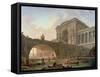 Architectural Capriccio-Hubert Robert-Framed Stretched Canvas