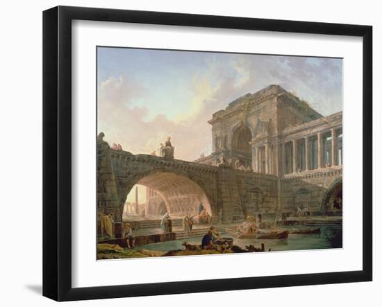 Architectural Capriccio-Hubert Robert-Framed Giclee Print