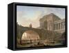 Architectural Capriccio-Hubert Robert-Framed Stretched Canvas