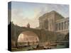 Architectural Capriccio-Hubert Robert-Stretched Canvas