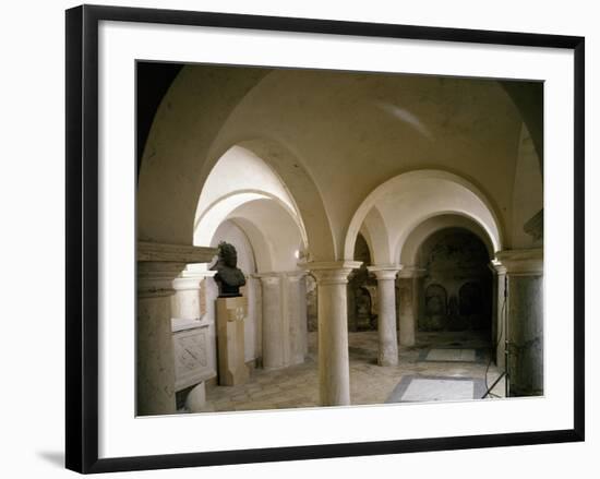 Architectural, Crypt of Bishops in Cathedral of San Ciriaco, Ancona, Italy, 11th-12th Century-null-Framed Giclee Print