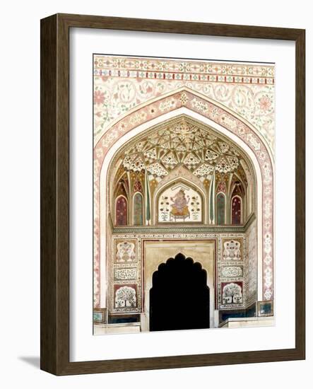 Architectural Detail. Amber Fort. Jaipur. Rajasthan. India-Tom Norring-Framed Photographic Print